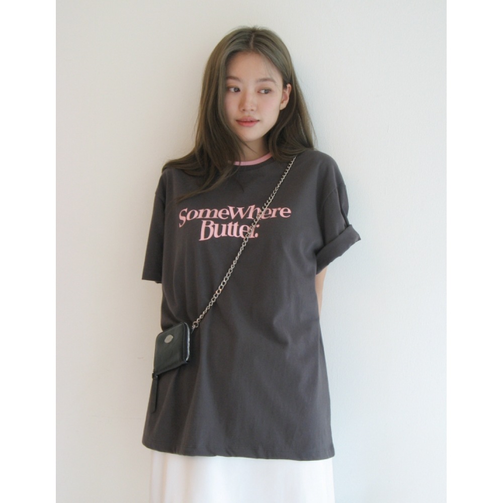 サムウェアバターウェーブロゴオーバーフィットトップ-5color 7,631円