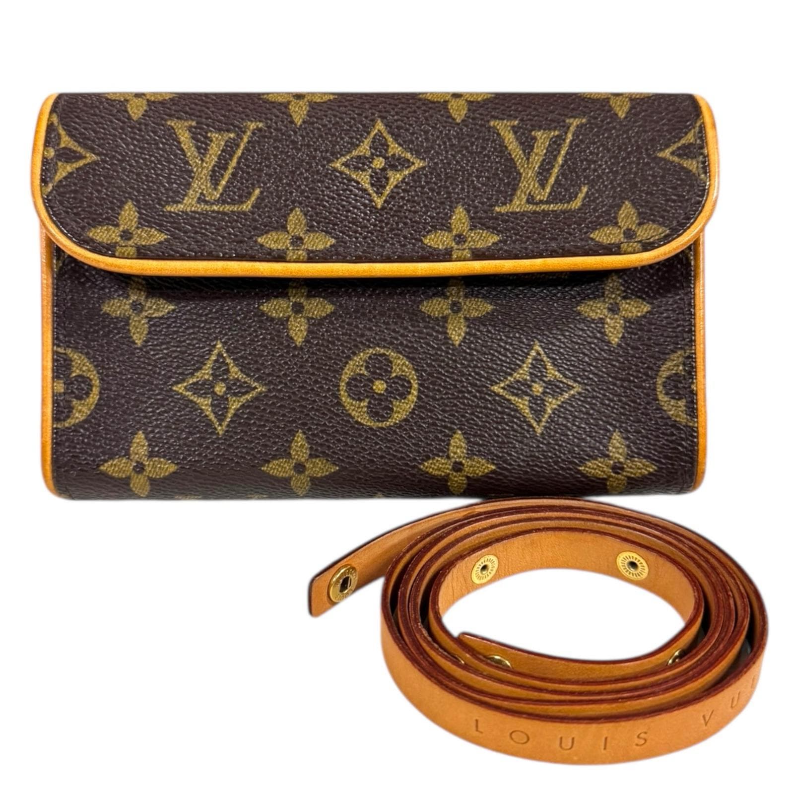 ルイヴィトン ポシェット・フロランティーヌ モノグラム ウエストバッグ モノグラムキャンバス M51855 ブラウン LOUIS VUITTON 中古