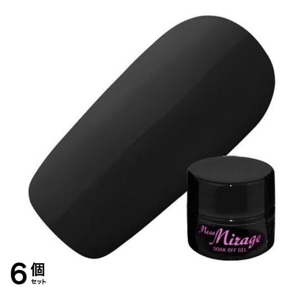 Miss Mirage(ミスミラージュ) ソークオフジェル ライナー ブラック LN02S 2.5g 6個セット
