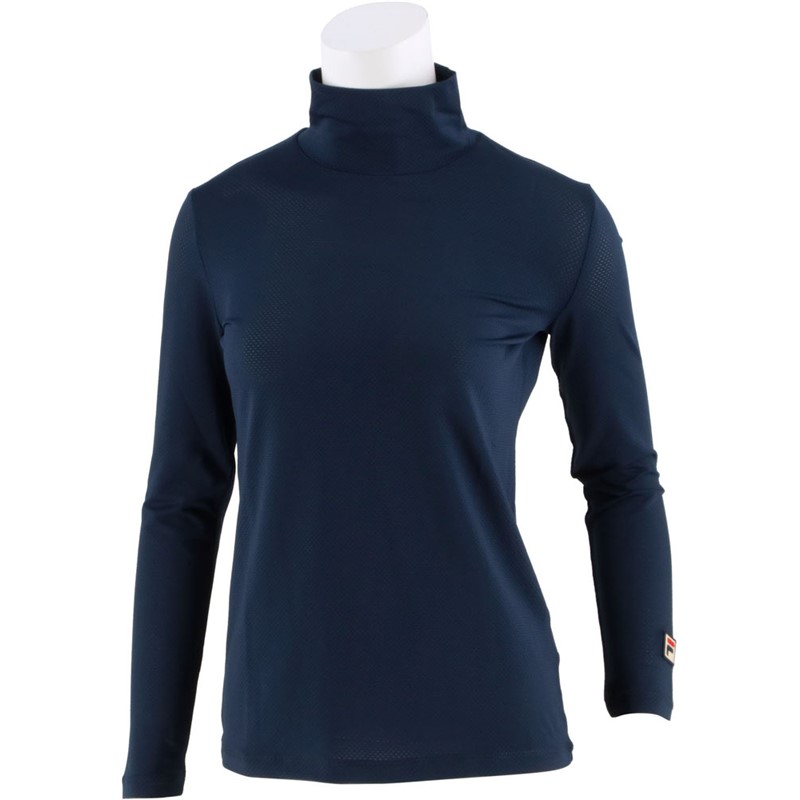 00 WメッシュハイネックL/Sシャツ テニスインナーシャツ (el0116-20z)