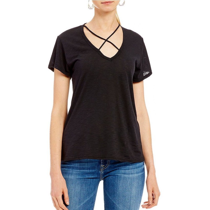エラン レディース トップス ブラウス・シャツ【ELAN Criss Cross Top】Black エラン レディース トップス ブラウス・シャツ【ELAN Criss Cross Top】Black