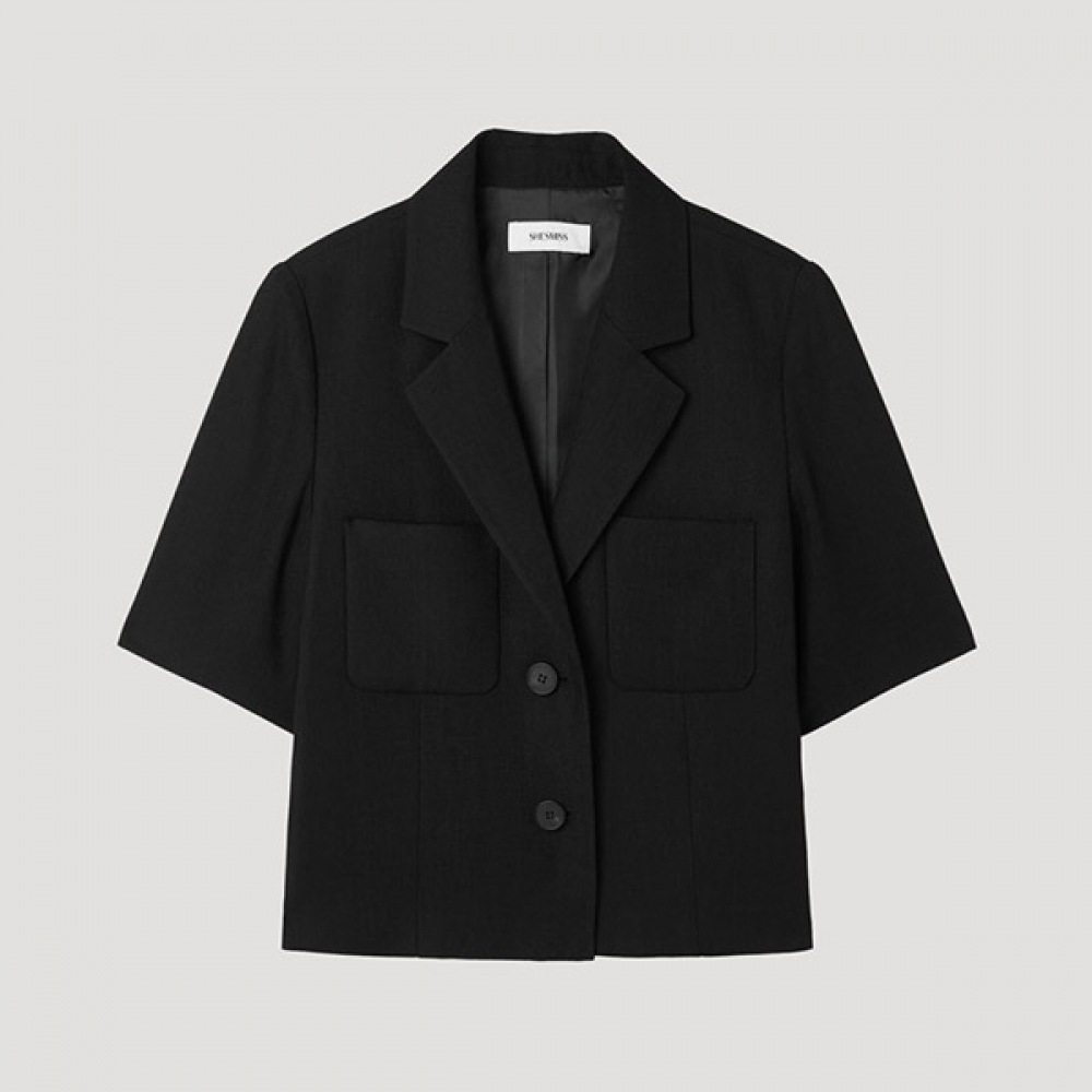 [SHS MISS] パッチポケットクロップセットアップジャケット_SWSJKP22050 10,665円