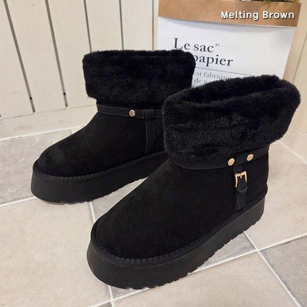 レディース スエード ショートブーツ 冬用 ぬいぐるみブーツ SS60