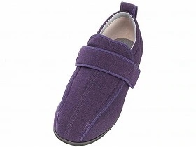 徳武産業 あゆみシューズ 介護靴 外出用 ケアフルIII 3E 紫 片足/左LLサイズ 1304