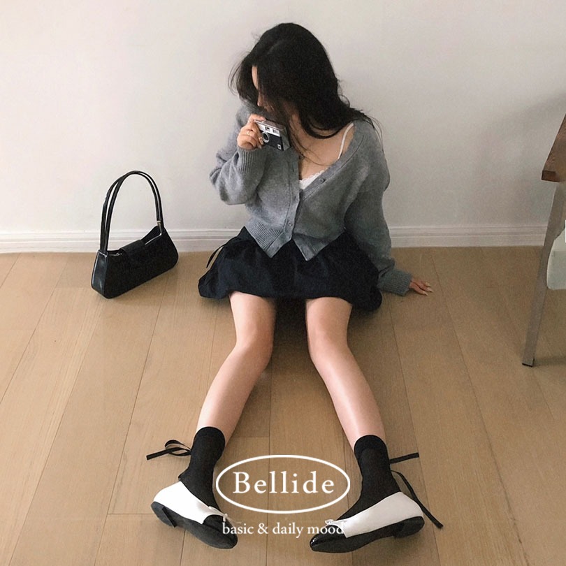 [BELLIDE MADE] ブロッサムVネックニットカーディガン cd1237