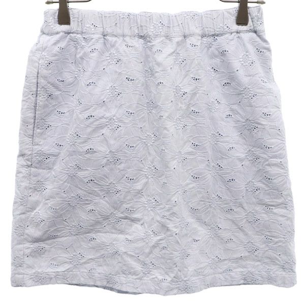 刺繍 ゴルフ ミニスカート M ブルー系 レディース