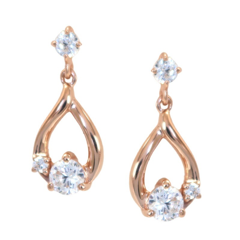 リボン済＆紙袋 ピアス 正規品 レディース しずくモチーフ ギフト ジュエリー アクセサリー プレゼント シルバー 祝い