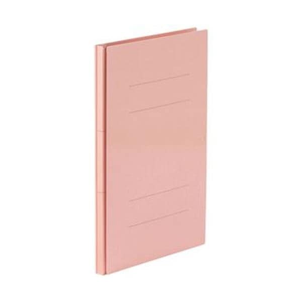 （まとめ）TANOSEE 背幅伸縮フラットファイル（PPラミ表紙）A4タテ 1000枚収容 背幅18118mm ピンク 1セット（10冊）5セット