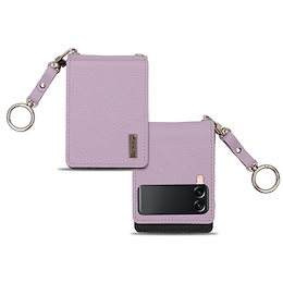 Galaxy Z flip3 ケース 韓国 カード収納 ストラップ付き お洒落 シンプル 雑貨 5G