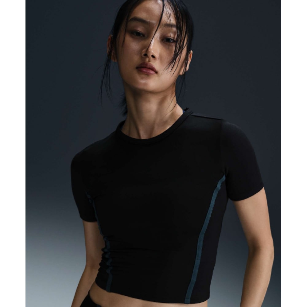 ナイキワンフィットドライフィットショートスリーブトップ W-ブラック:アーモリーネイビー/ HQ4999-010