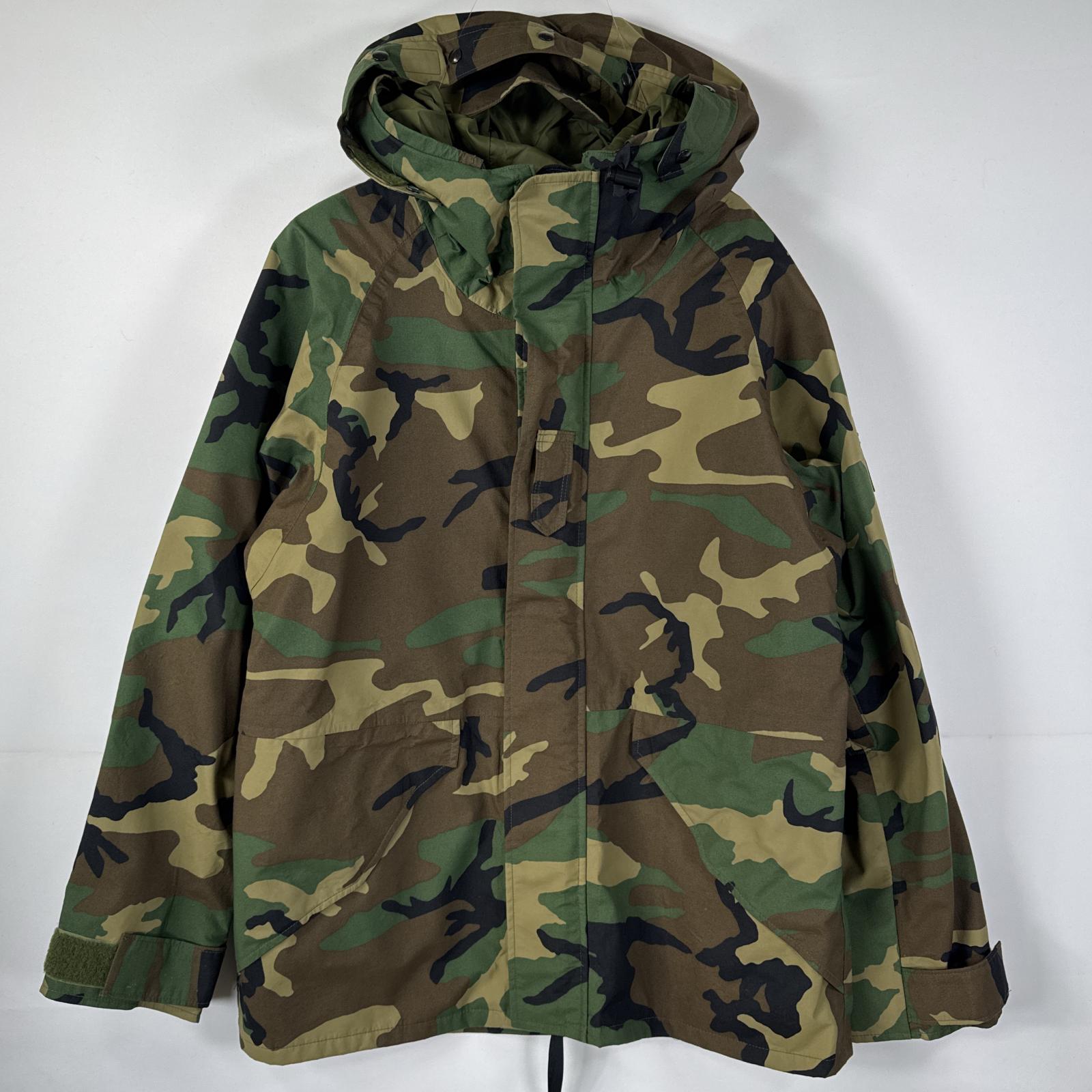 古着 90s/90年代 ヴィンテージ ミリタリージャケット ECWCS GORE-TEX ウッドランドカモ ゴアテックスパーカー 米軍 medium regular ブラウン メンズ