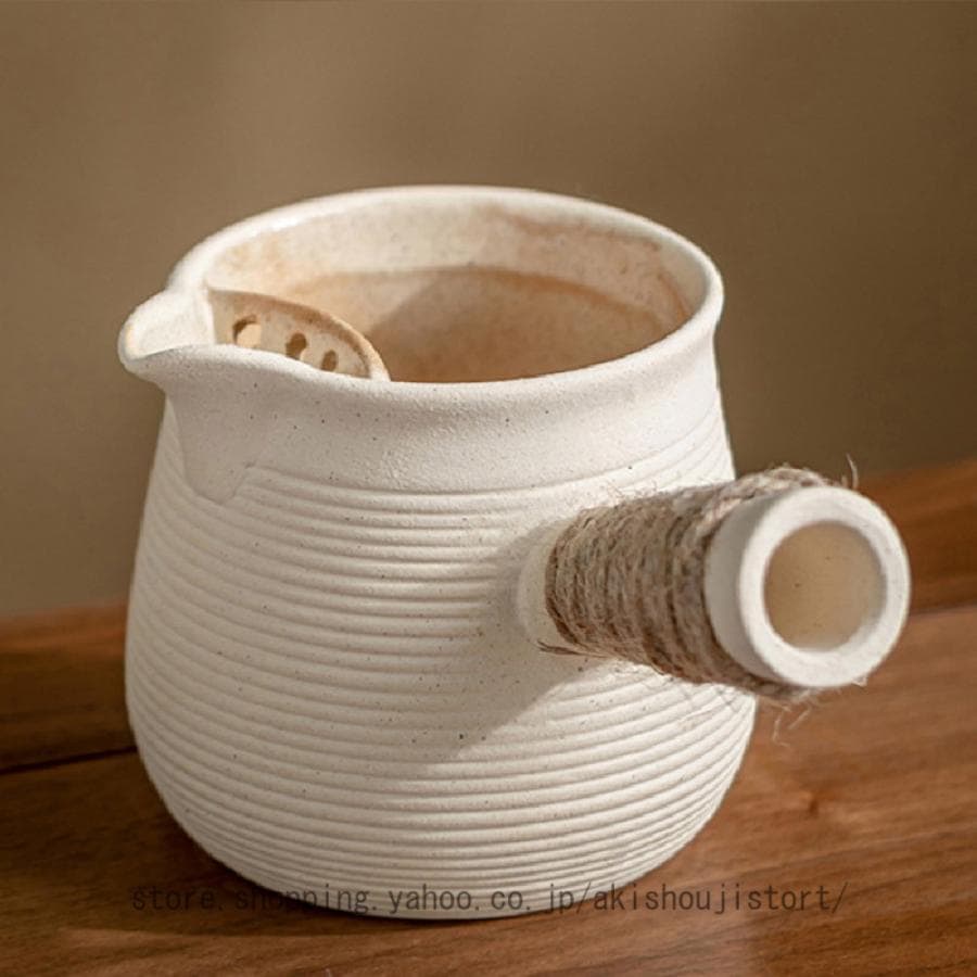 急須 後手急須 おしゃれ お茶が美味しくなる 深蒸し茶 茶葉 広がりやすい 和 モダン 陶器 コーヒー 水筒を冷ます カフェテリア レトロ 耐熱 保温 蓋付き 道具