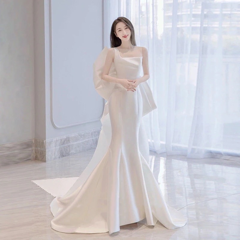 2024 新作 高級感 気質 ワンピース 結婚式 ドレス 花嫁ロングドレス 結婚式ワンピース 韓国ファッション パーティードレス ウェディングドレス 白219 7,383円