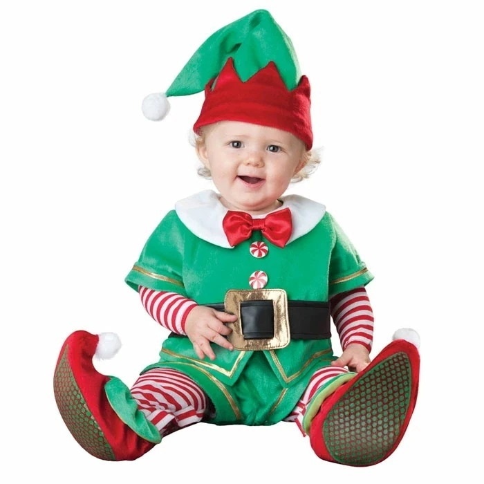 短纳期クリスマス キッズ ベビー クリスマスツリー サタン コスチューム クリスマス 衣装　新生児 着ぐるみ コスプレ 仮装 変装 パーティー ロンパース カバーオール ベビー服 赤ちゃん 男子 女子