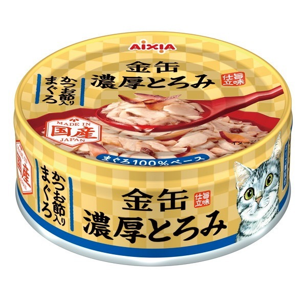 金缶 濃厚とろみ かつお節入りまぐろ 70g 製品画像