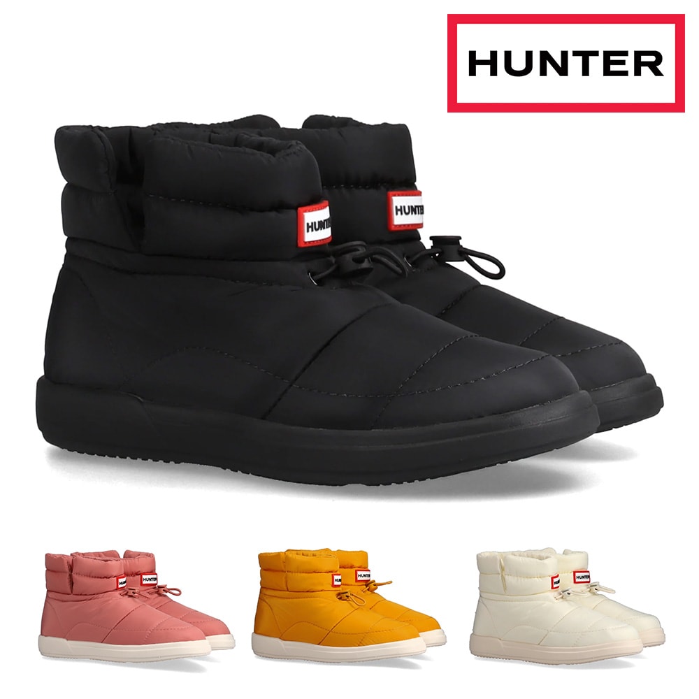 HUNTER ブーツ メンズ レディース イン/アウト コージー パフ サイド ベント ブーティー UFS7112WWU ハンター 2025秋冬 室内外両用 スリッパ