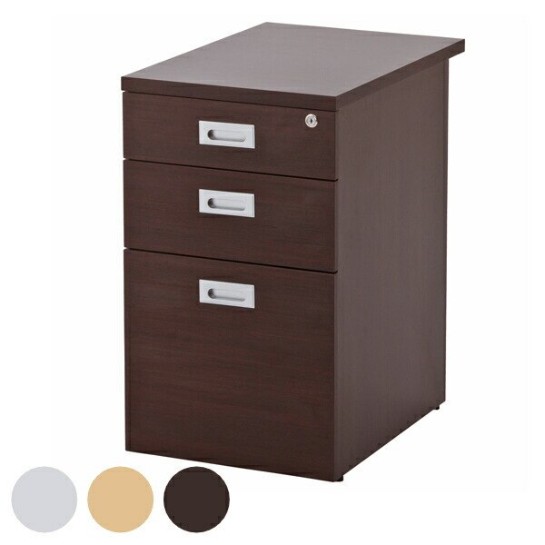 デスクワゴン 3段 脇机 ノルム 高さ70cm ワゴン アジャスター付き 引き出し 鍵付き ロック機能 オフィス サイドワゴン サイドキャビネット 収納 オフィスワゴン デスクキャビネット 法人限定