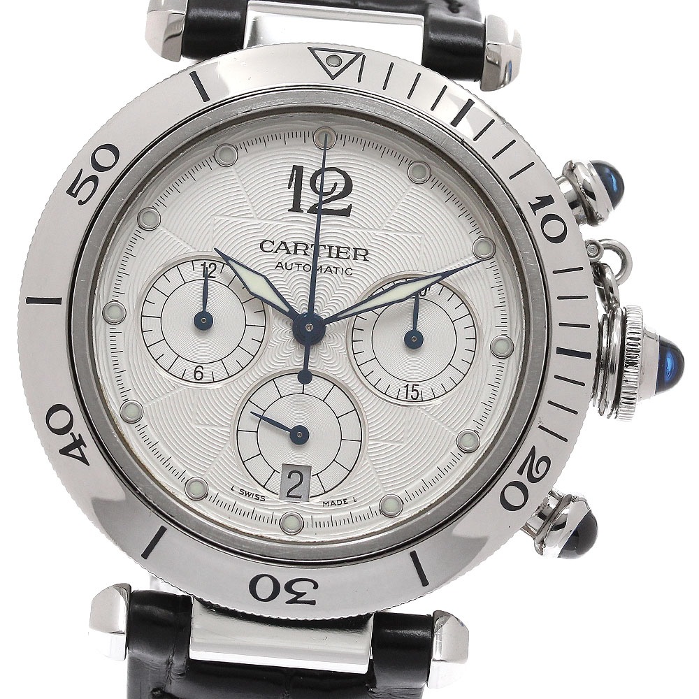 カルティエ CARTIER パシャ クロノ デイト 自動巻き メンズ 良品 _952026【中古】