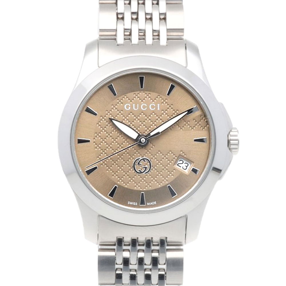 グッチ Gタイムレス 腕時計 ステンレススチール 126.5 クオーツ 1年保証 GUCCI 中古 美品