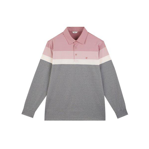 ストライプ柄襟付きTシャツ POTS1417