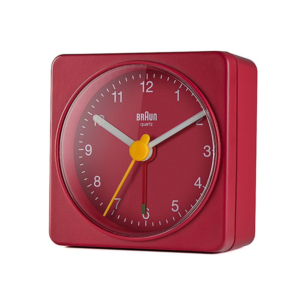 【正規輸入品】BRAUN／ブラウン 置き時計 アラーム テーブルクロック レッド BC02R スクエア