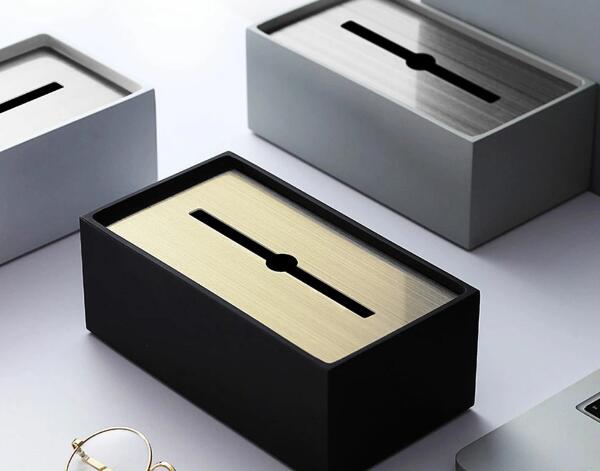 「最安値に挑戦」ティッシュケース おしゃれ ティッシュボックス かわいい ティッシュ ティッシュカバー ホテル 高級 ブラック ホワイト グレー ゴールド シルバー 重厚 スタイリッシュ セメント コ