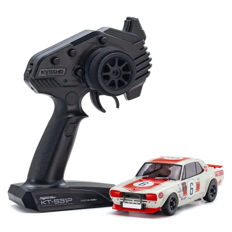 京商 Kyosho ミニッツAWD 日産 スカイライン 2000GT-R KPGC10 レーシング 1972 #6 ラジコン レッド 32643R