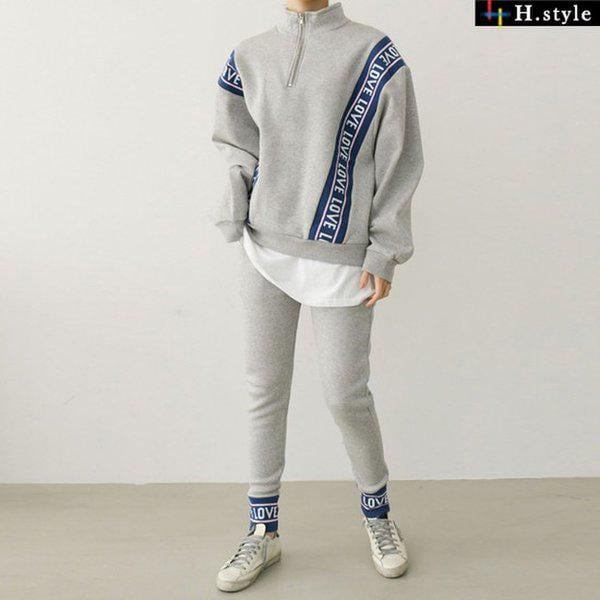 HスタイルSETラブシボリ裏起毛セット/冬/トレーニングセット/マートルック/ジャージ/上下セットアップ/アスレジャー