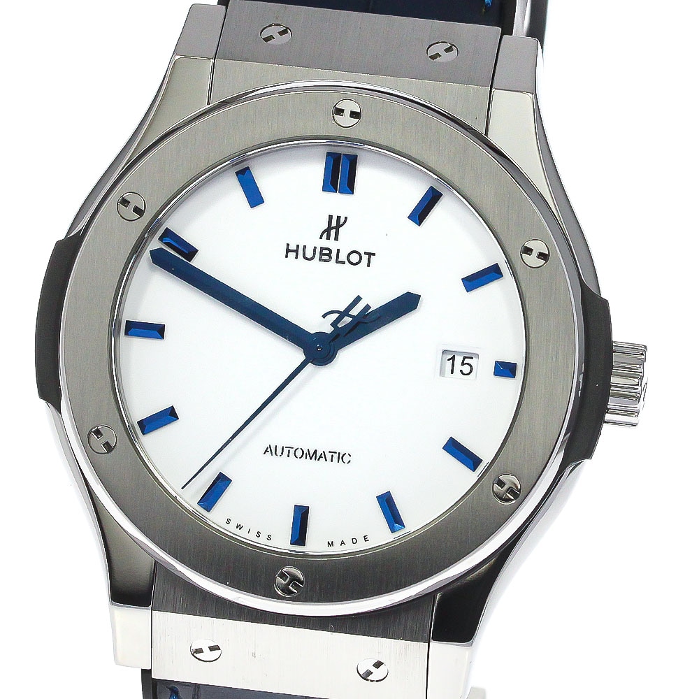 ウブロ HUBLOT クラシックフュージョン ホワイトシャイニーブルー 日本限定 自動巻き メンズ 美品 _773926【中古】 675,400円