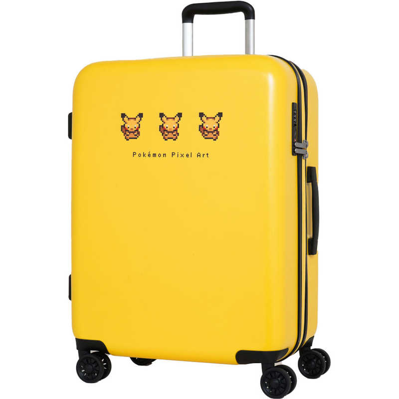 ポケモン　ピクセルアート キャリーケース イエロー [TSAロック搭載 /約59(拡張時約68)L /3泊～5泊]　PK-0881-56-YE