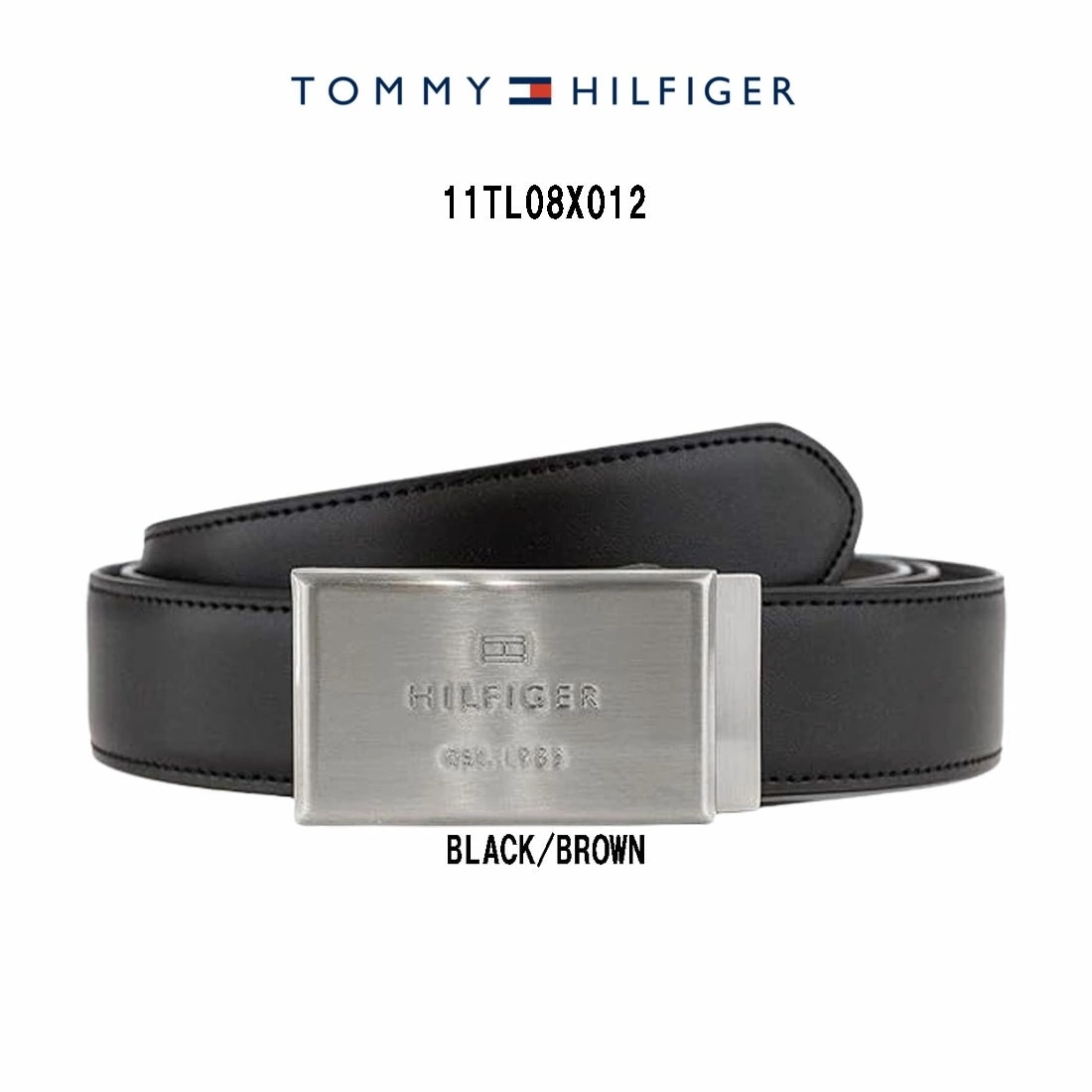 TOMMY HILFIGER ベルト レザー リバーシブル ギフト セット メンズ 男性用 11TL08X012