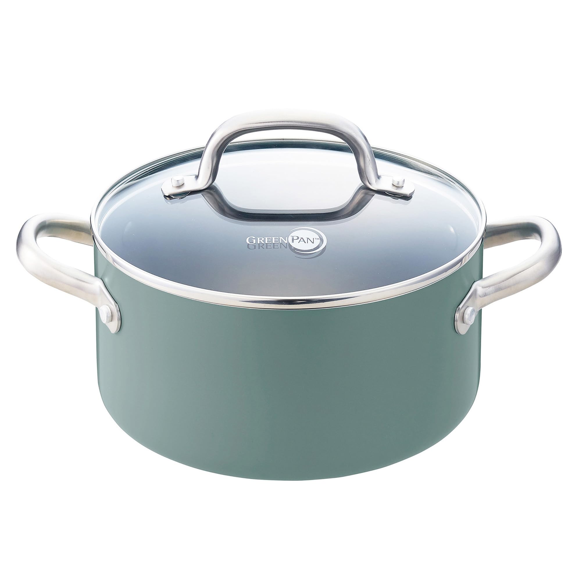 グリーンパン GREENPAN 両手鍋 キャセロール 20cm IH ガス 対応 有害物質不使用 PFASフリー セラミックコーティング 【メイフラワー】 こびりつきにくい 汚れが落としやすい 少し深