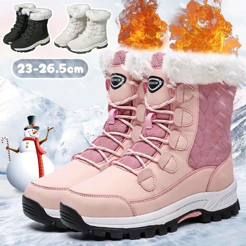 【最安挑戦】スノーブーツ レディース スノーシューズ 防寒靴 冬用ブーツ 裏起毛 雪靴 防滑 防寒ブーツ 防寒 防水 冬靴 ウィンターブーツ 保温 保暖 防滑綿靴 暖かい かわいい ボア 雪