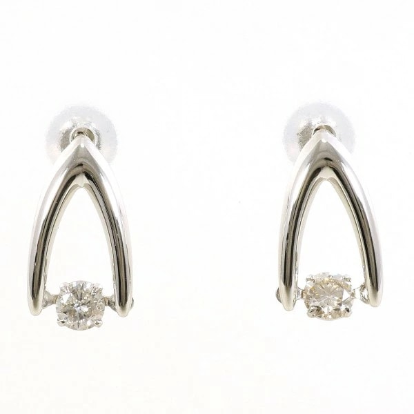 PT900 プラチナ ピアス ダイヤ 0.15 ×2 総重量約1.0g ジュエリー 中古