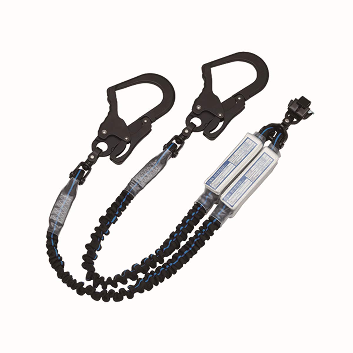 基陽 KH W1TPWB-17 ダブルじゃばらランヤード オールアルミフック ペダルフック 青ライン-黒 墜落制止用器具 14,599円