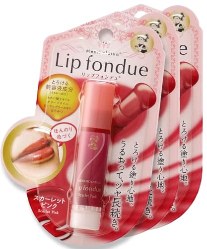 メンソレータム　リップフォンデュ　スカーレットピンク（色つき） × 3個セット