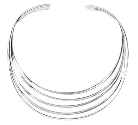 シルバー925 5連 チョーカー 首飾り ネックレス シンプル プレーン 女性 レディース アクセサリー 高級 固定型 綺麗 上品 大人 プレゼント 入学式 卒業式 5重 sn-ch-0006-xx