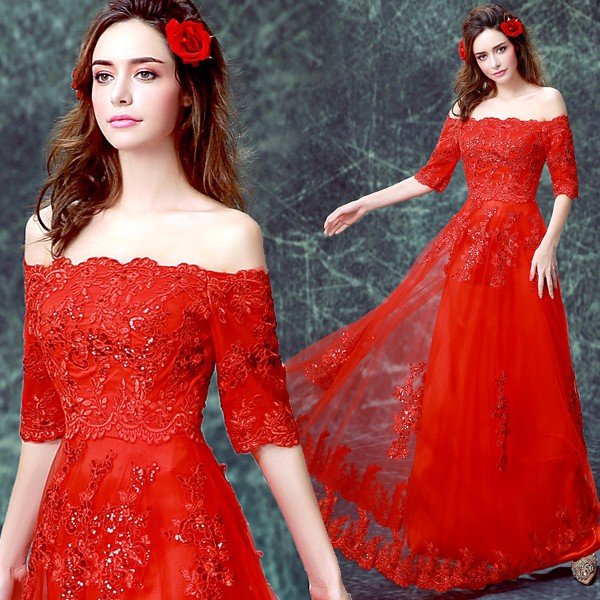 カラードレス 半袖 二次会 安い パーティードレス ロング 結婚式 イブニングドレス 披露宴 花嫁 フォーマルドレス 演奏会 カクテルドレス 発表会 aラインドレス