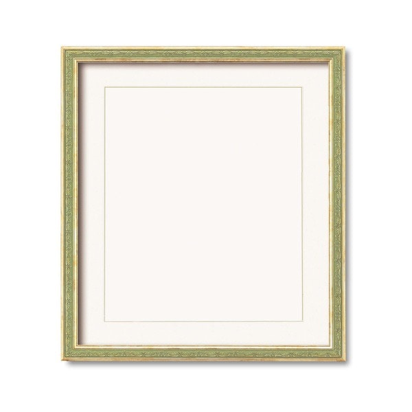 軽量水彩額マット付きUV（紫外線）カットアクリル 模様入り水彩額F10号 マット付 グリーン