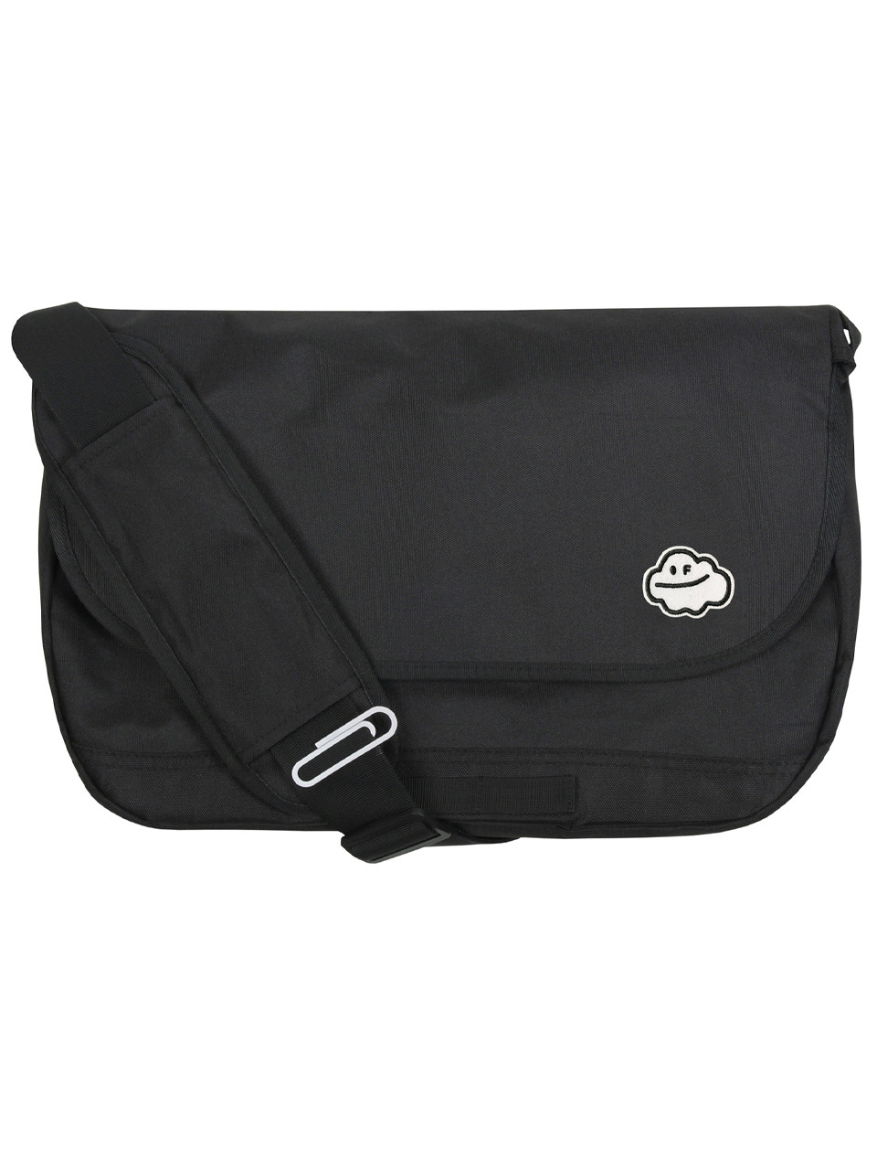 GRAVER クラウドスマイルエンブロイダリークロスメッセンジャーバッグブラック