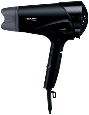 テスコム ヘアドライヤー プロテクトイオン 折りたたみ 大風量 速乾 冷温風 ラク抜きプラグ Speedom ブラック TID3500 K