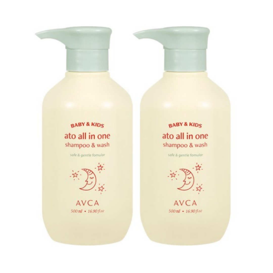 アブカ ベビーアンドキッズ アト オールインワン シャンプー&ウォッシュ 無香 500ml 2個