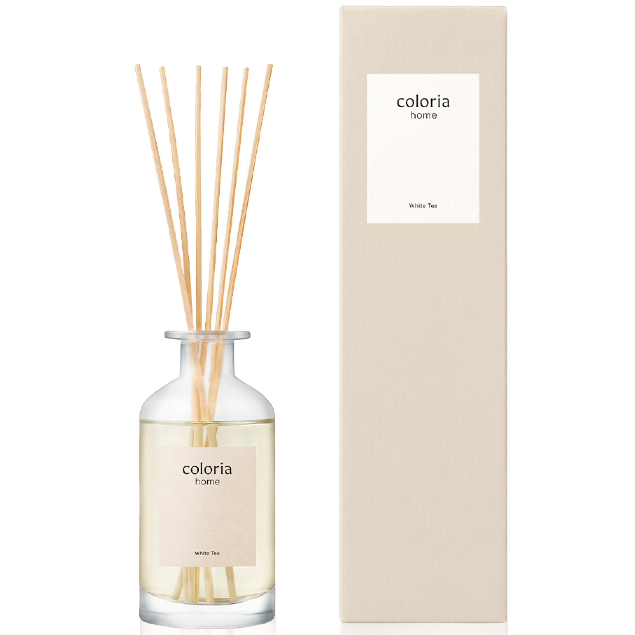 【 香り好きの90%が納得 】爽やかなホワイトティーの香り Coloria Home ルームフレグランス 180ml 約2.5ヶ月分 リードディフューザー スティック付き 芳香剤 部屋用 カラリアホー