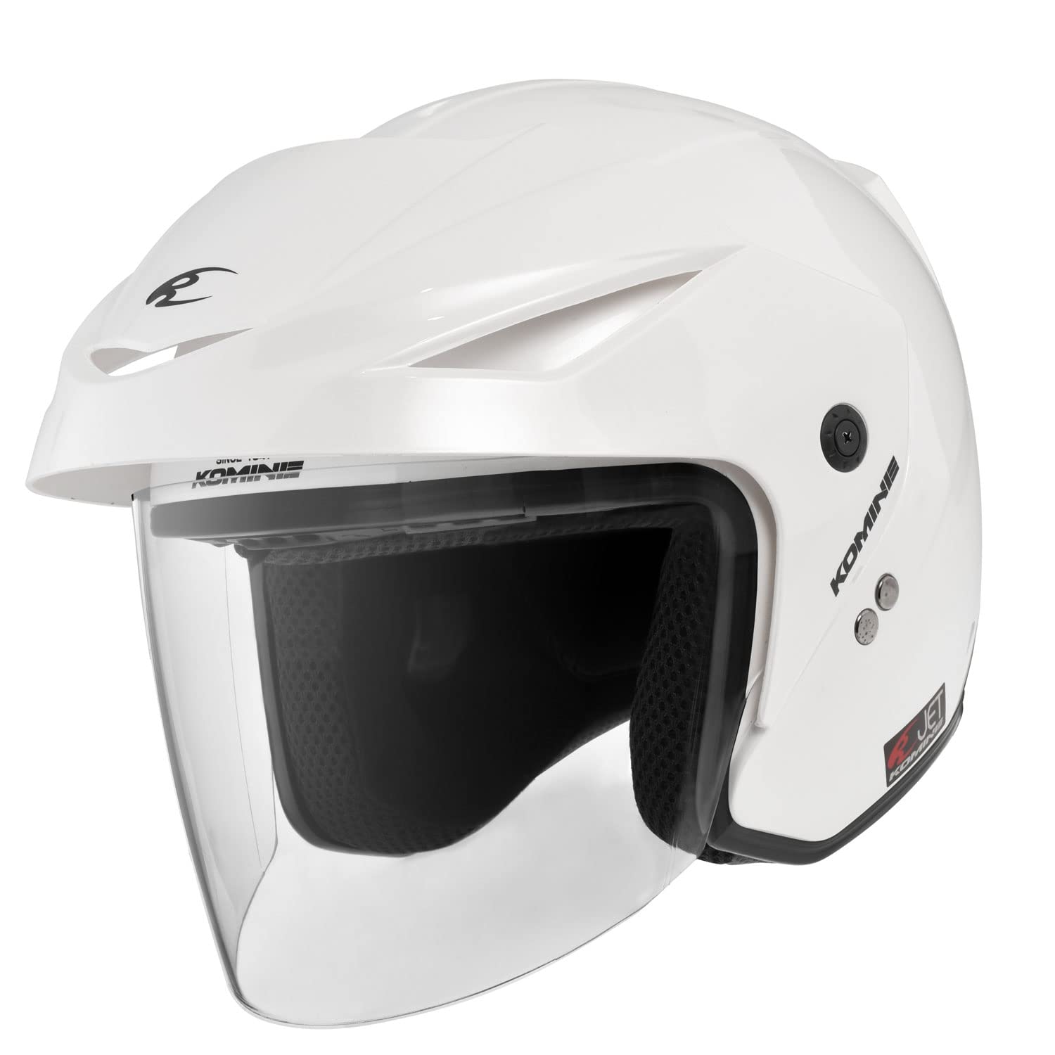 コミネ(KOMINE) バイク用 エーラ-II パールホワイト XL HK-1651 UVカットシールド 高強度ABSシェル ジェットヘルメット