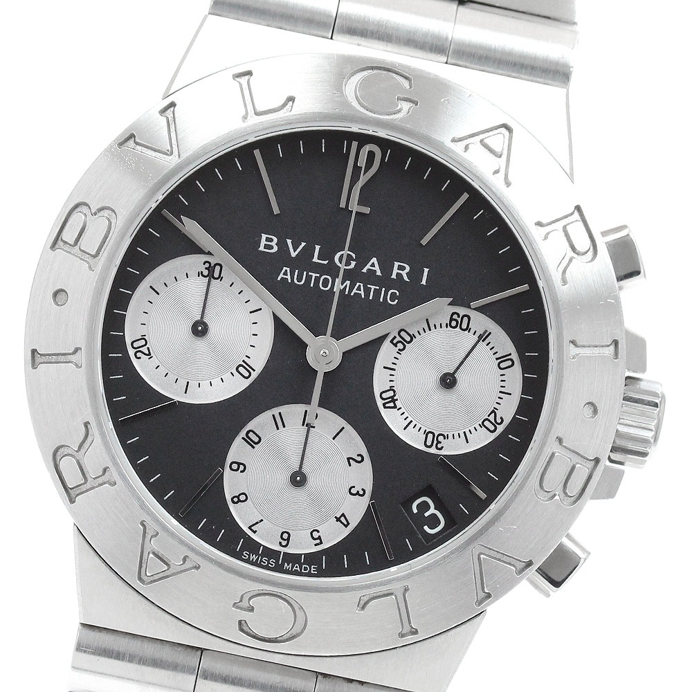 ブルガリ BVLGARI CH35S ディアゴノ スポーツ クロノグラフ デイト 自動巻き メンズ _963411【中古】