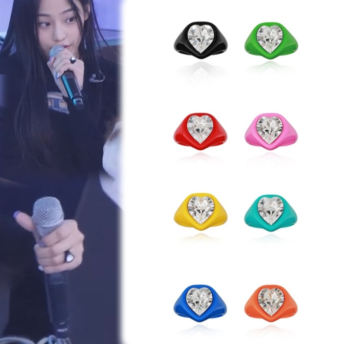 【NewJeans着用】Heart Beam Color Ring_8Color