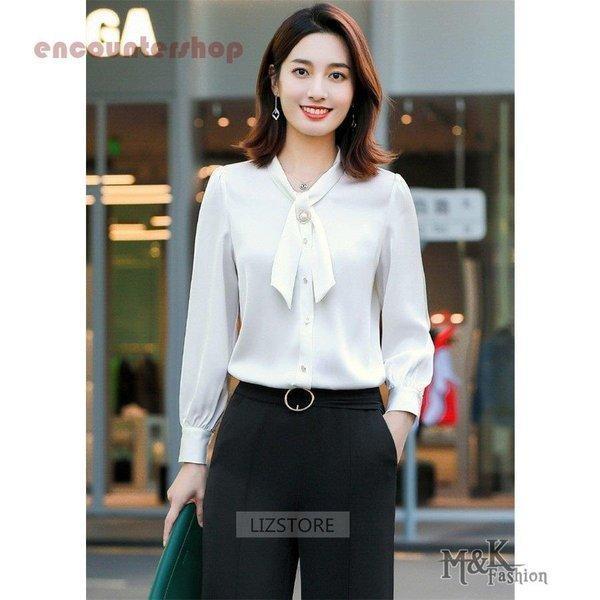 【2枚購入で 280円OFF!】タイムセール ブラウス レディース 長袖 春秋冬 お洒落 オフィス トップス シフォンブラウス きれいめ 大人 お出かけ今月の新型