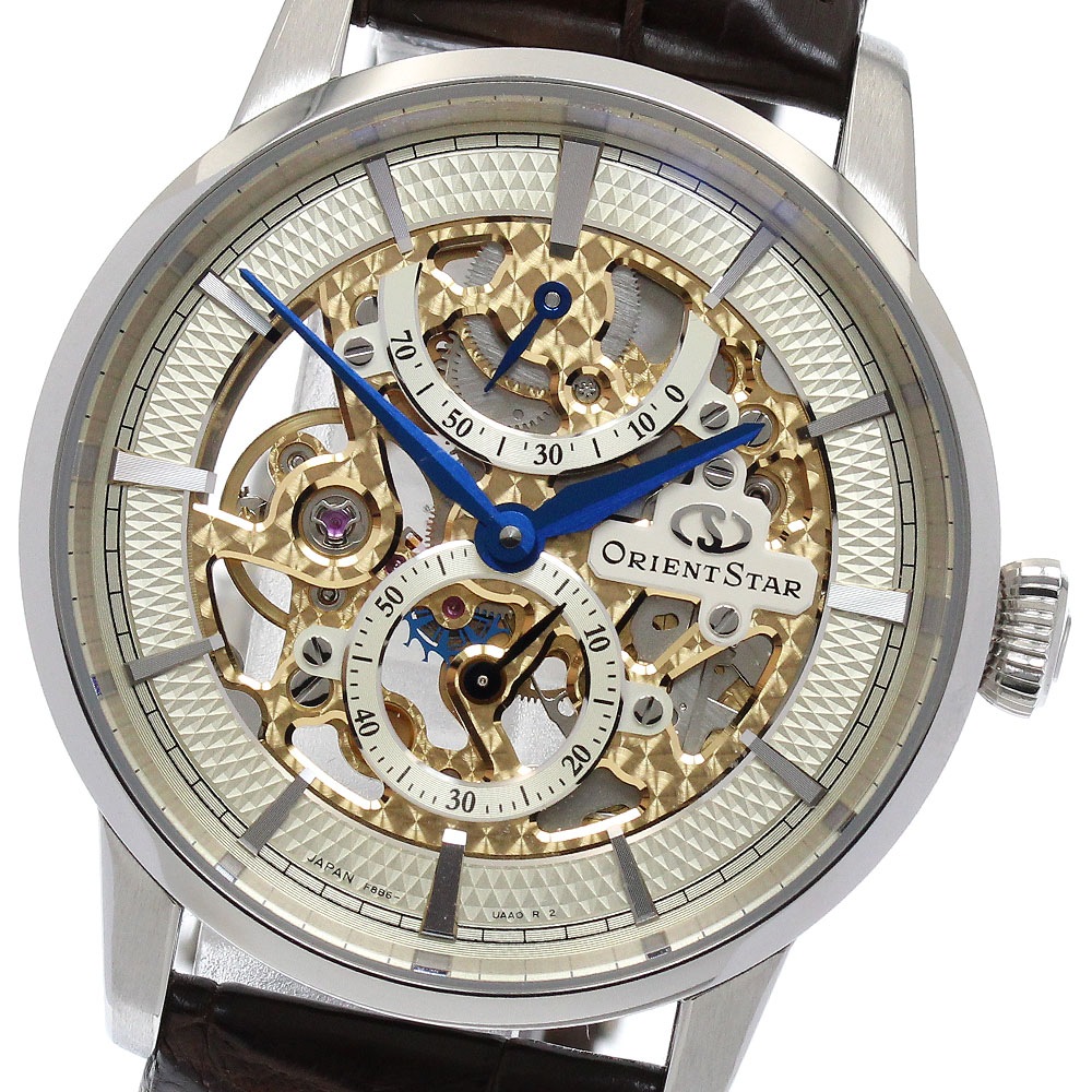 オリエント ORIENT F8B6-UAA0/RK-AZ0001S オリエントスター パワーリザーブ スモールセコンド 手巻き メンズ 美品 箱付き_895065【中古】 112,150円
