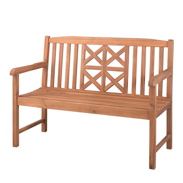 ベンチ W115xD61.5xH89xSH45cm[ライトブラウン] 組立品