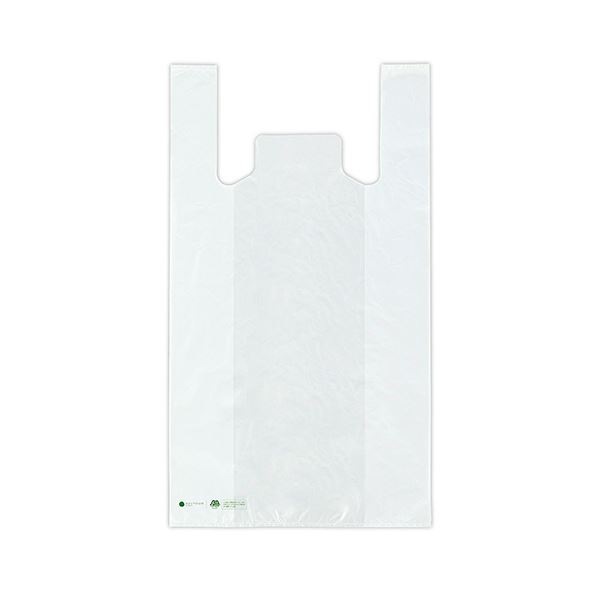 （まとめ）オルディ asunowa 手提げ袋 LL 乳白 ASW-HWLLT-40 1パック（40枚） (×10セット)